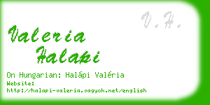 valeria halapi business card