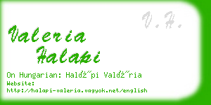 valeria halapi business card